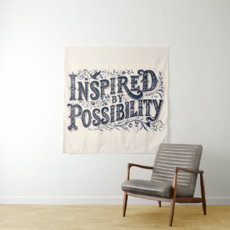 Tenture Inspiré par Possibilité - (Arrière - plan beige)