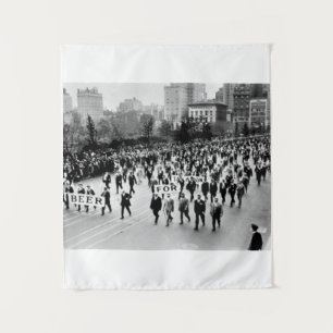 Tenture Interdiction vintage Bière, Nous voulons l'interdi