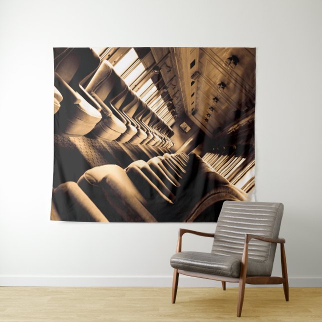 Tenture Intérieur du train à vapeur Sepia (En situation (horizontale))