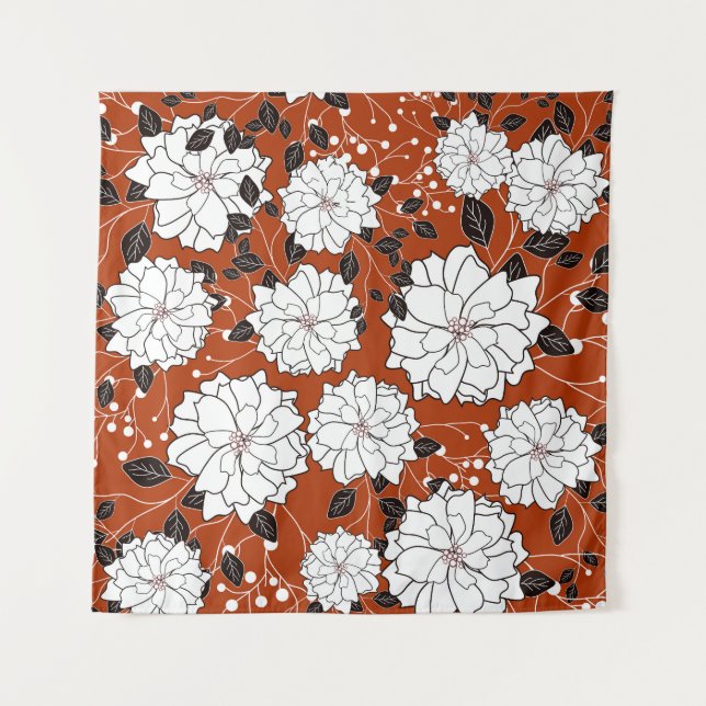 Tenture Invitation Florale : Mariage Abstrait (Devant)