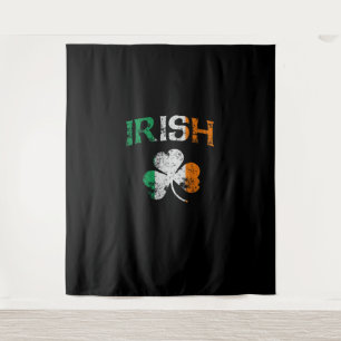 Tenture Irlande Shamrock Irlande Drapeau Jour de la Saint 