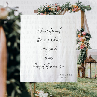 Tenture J'ai trouvé la bannière de fond de mariage de l'él