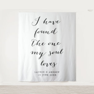 Tenture J'ai trouvé la cérémonie d'un Mariage Contexte