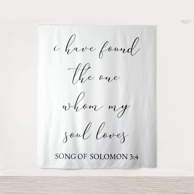 Tenture J'ai trouvé la toile de fond d'un Mariage (Devant)