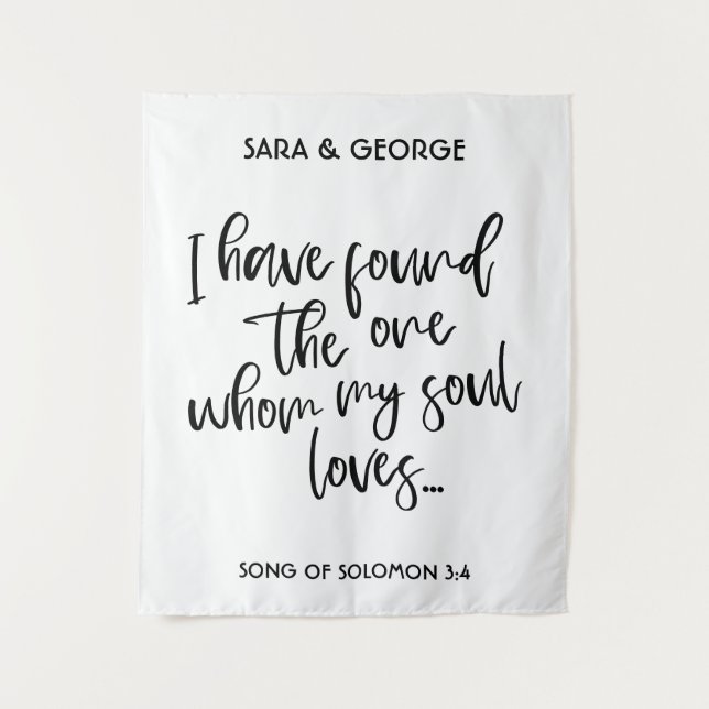 Tenture J'Ai Trouvé Le Booth Photo D'Un Signal Mariage (Devant)