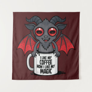 Tenture J'aime mon café comme j'aime ma magie