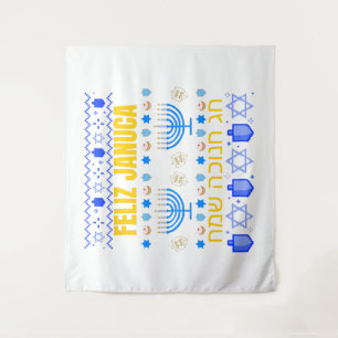 Tenture Januca januka Janucia Janukia menorah Sameaj