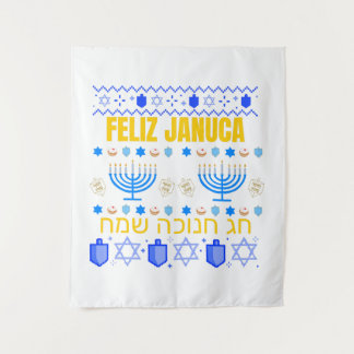 Tenture Januca januka Janucia Janukia menorah Sameaj