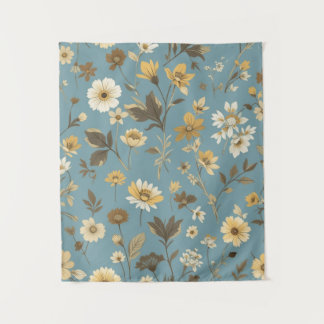 Tenture Jardin Bleu