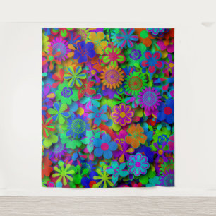 Tenture Jardin de fleurs groovy mignon