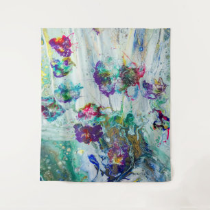 Tenture Jardin des colibris Peinture abstraite