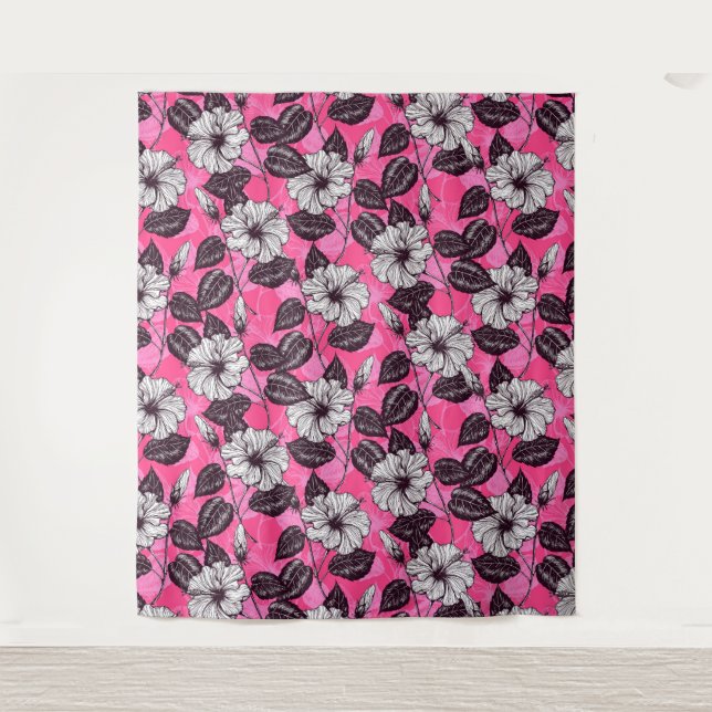 Tenture Jardin des Hibiscus 2 (Devant)