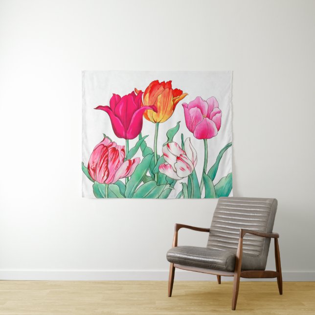 Tenture Jardin des Tulipes (En situation (horizontale))