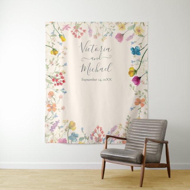 Tenture Jardin fleuri fleur sauvage délicieux Mariage (En situation)