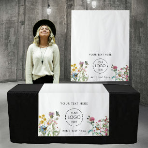 Tenture Jardin Logo Pop Up Shop Table Runner Inscription