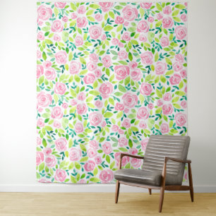 Tenture Jardin rose