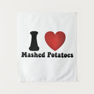 Tenture Je adore les pommes de terre écrasées Cadeau de dî