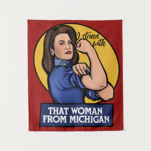 Tenture Je suis avec cette femme du Michigan