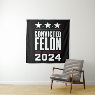 Tenture Je vote pour le condamné Felon Pro Trump 2024