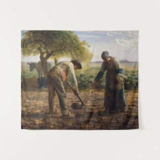 Tenture Jean-François Millet - Planteurs de pommes de terr