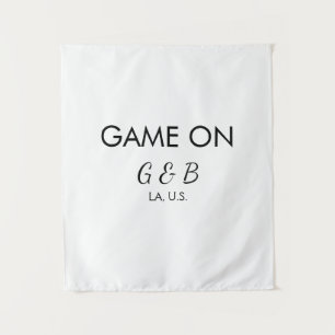 Tenture Jeu ajouter nom du couple mariage lieu ville g