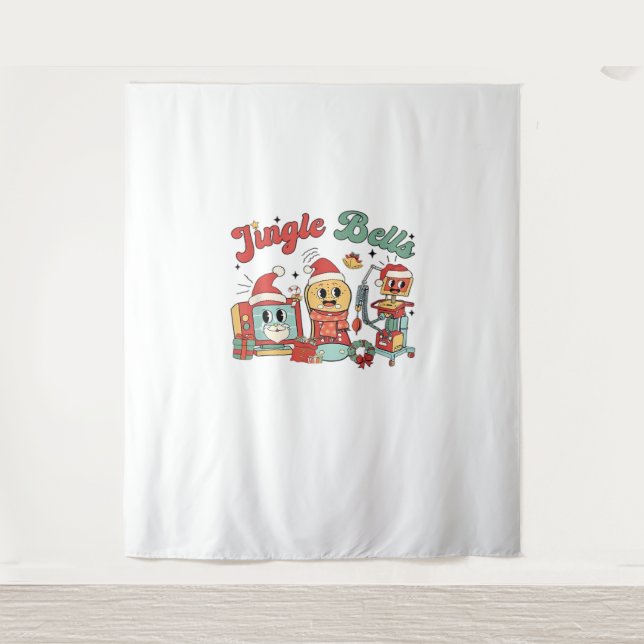 Tenture Jingle Bells Nurse, Christmas Nurse, Funny Christa (Devant)