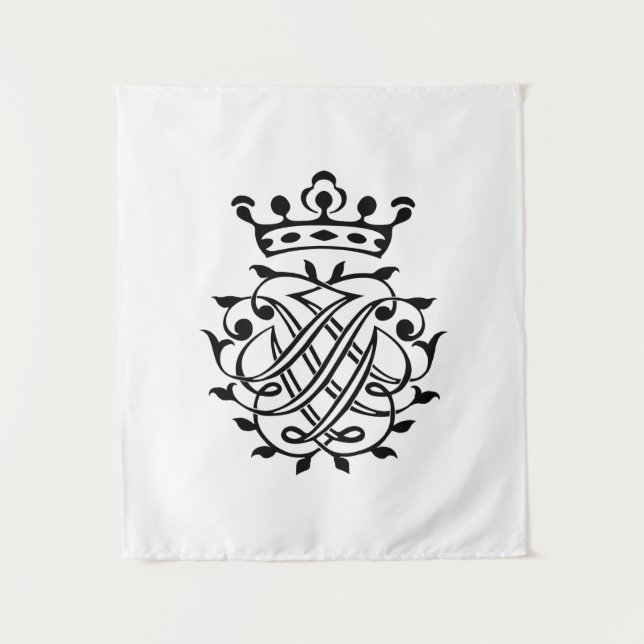 Tenture Johann Sebastian Bach Crest Monogramme Insignia (Devant)