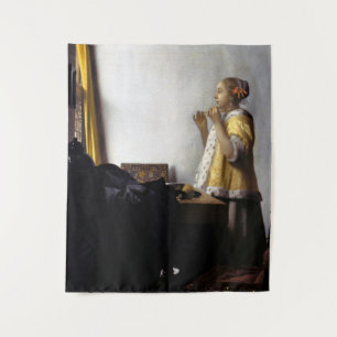 Tenture Johannes Vermeer - Jeune femme avec collier perle