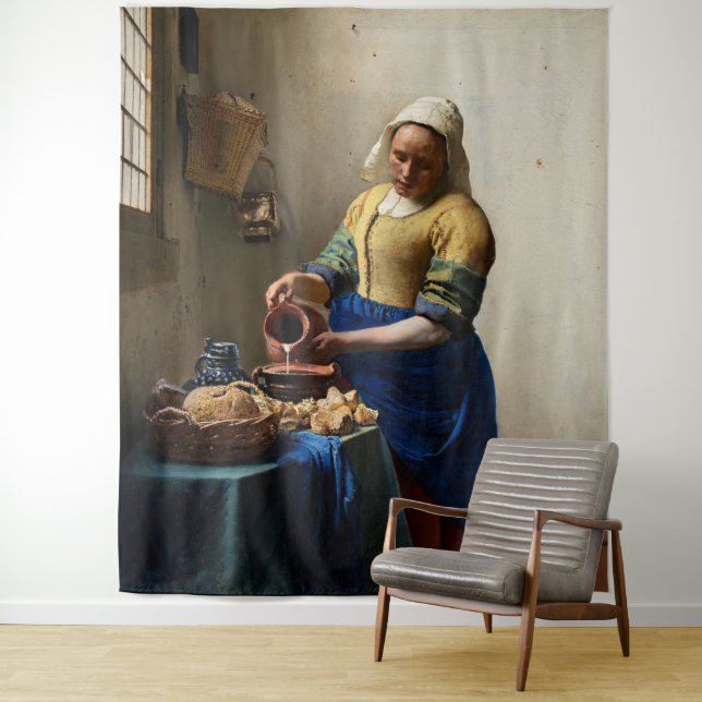 Tenture Johannes Vermeer - La Milkmaid (En situation)