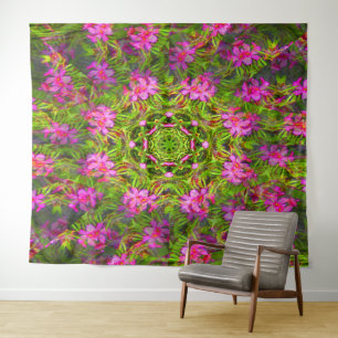 Tenture Joli rose Phlox tourbillon....