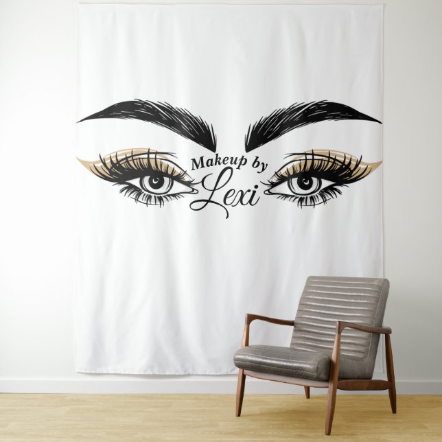 Tenture Jolie Yeux Beauté Salon Maquillage Eyelashes Lashe (En situation)