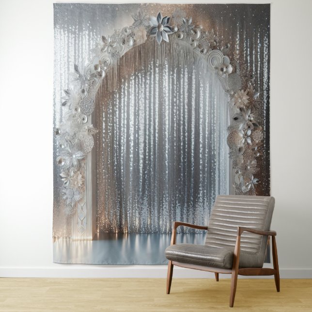 Tenture Jolies tonalités de gris (non métalliques) Arche f (En situation)