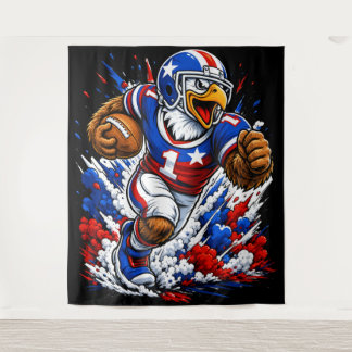 Tenture Joueur de football aigle patriotique USA #1