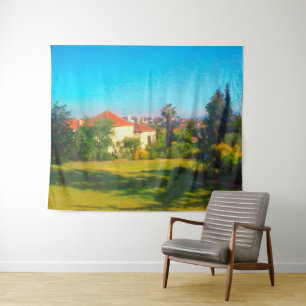 Tenture Jour ensoleillé Yemin Moshe Voir JerIsalem Israel 