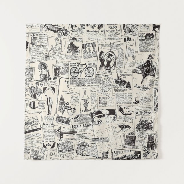 Tenture Journal vintage (Devant)