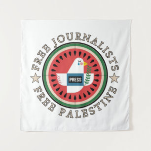 Tenture Journalistes libres Libérez la Palestine