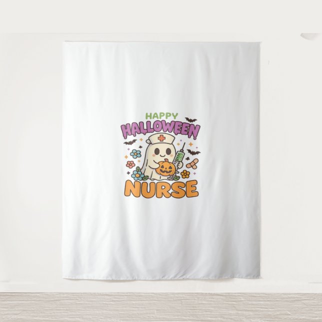 Tenture Joyeuse chemise d'Halloween - Médicale mignonne (Devant)