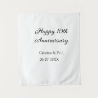 Joyeux 10ème anniversaire de mariage simple nom mi