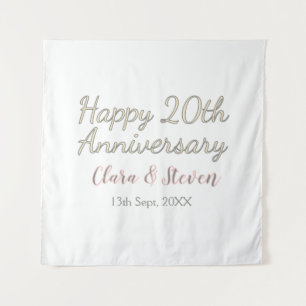 TENTURE JOYEUX 20E ANNIVERSAIRE DE MARIAGE NOM PINK GRAY P