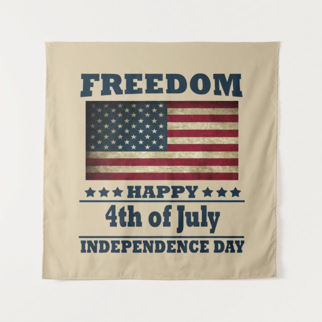 Tenture Joyeux 4 juillet jour de l'indépendance (Devant)