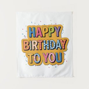 Tenture Joyeux anniversaire à motifs