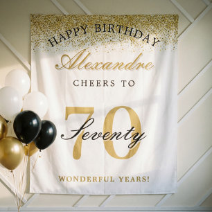 Tenture Joyeux Anniversaire, Félicitations pour 70 Ans de