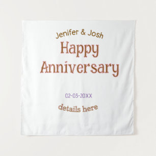 Tenture Joyeux anniversaire nom détails rose doré tendance