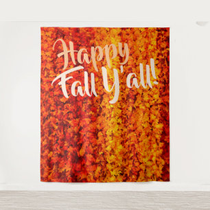 Tenture Joyeux Automne à Tous Décor de Fond de Fête de Feu