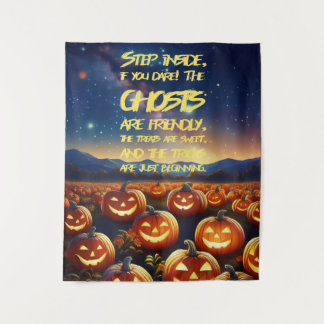 Tenture Joyeux Halloween Patch de Citrouille salutations