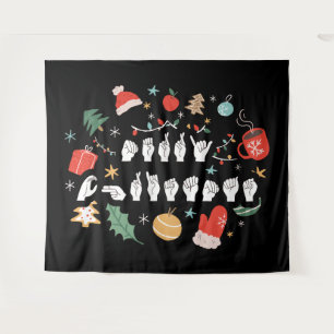 Tenture Joyeux Noël - ASL American Sign Language III