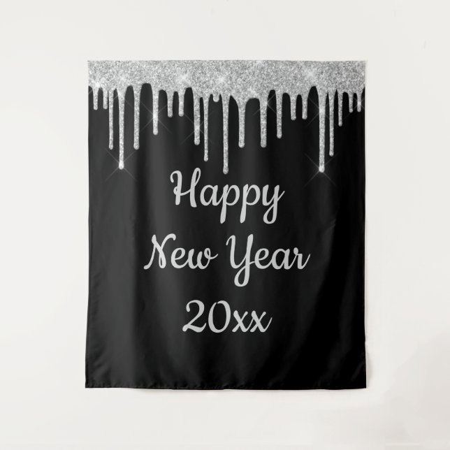 Tenture Joyeux Nouvel An Fête Photo Booth Backdrop 2026 (Devant)