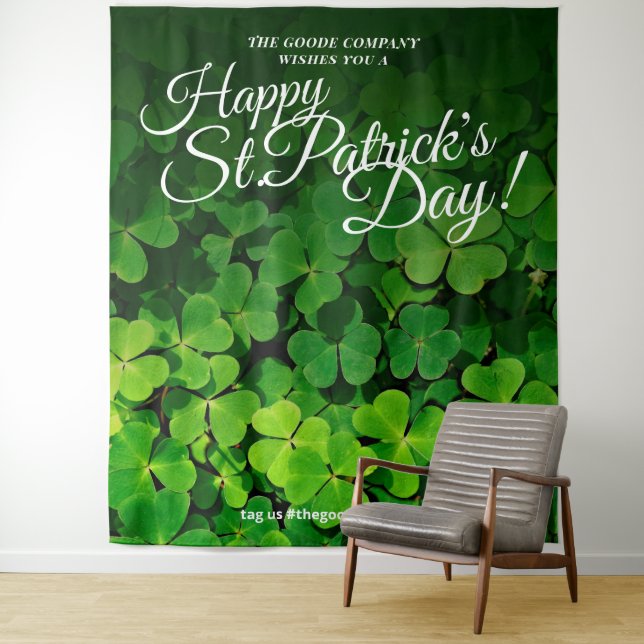 Tenture Joyeux St. Patrick's Day | Toile de fond pour self (En situation)