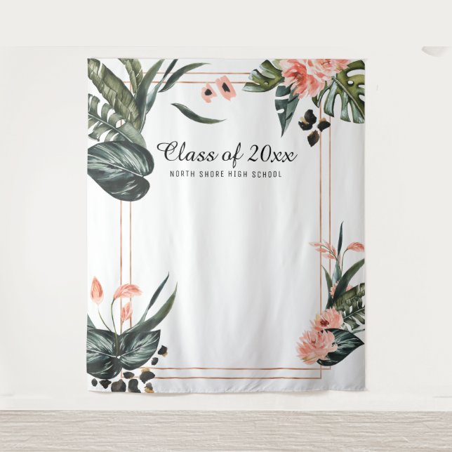 Tenture Jungle Tropical | Toile de fond pour Photobooth de (Devant)