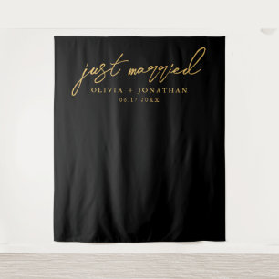 Tenture Juste marié Élégant Mariage de calligraphie Contex